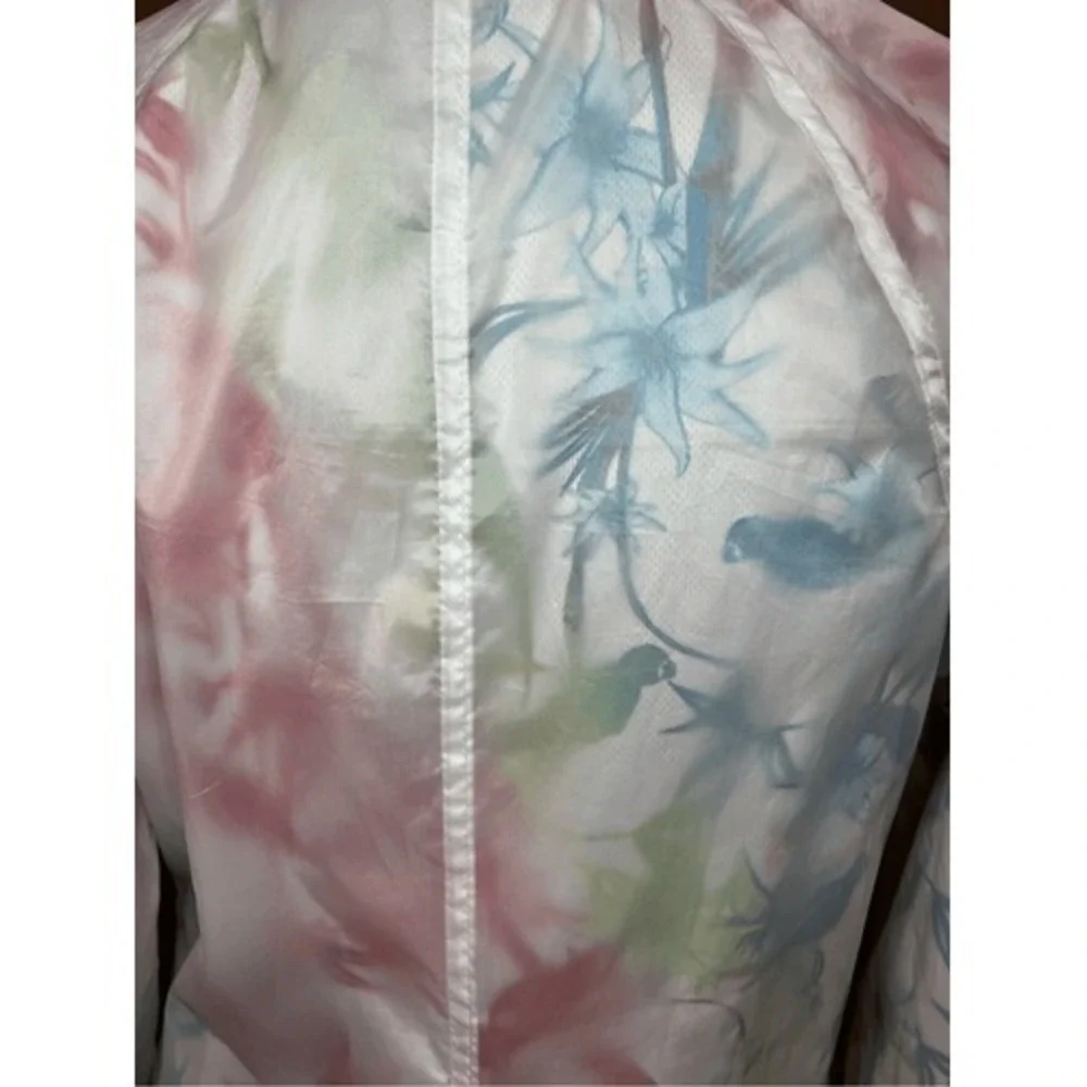 Fila Sport Windbreaker Jacket Zip Lightweight Tie Dye Pastel S Athleisure